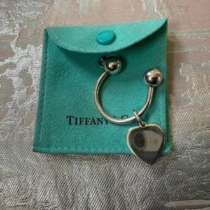 Authentic Tiffany heart tag key ring